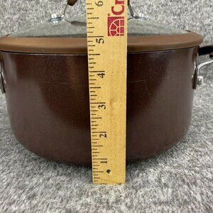✅Cooks Essentials 5qt Stock/Sauce-pot Strainer Lid NSF Certified Nonstick Brown